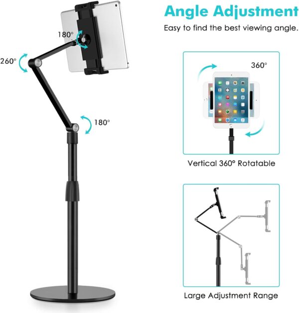 360° Adjustable Tablet & Phone Stand – Fits 3.5-11" Devices, iPhone, iPad, Samsung - Image 2