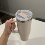 40oz Insulated Tumbler with Handle & Straw – Spill-Proof, Vacuum Stainless Steel for Hot/Cold Drinks photo review