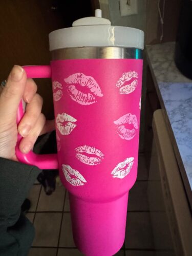 40oz Insulated Tumbler with Handle & Straw – Spill-Proof, Vacuum Stainless Steel for Hot/Cold Drinks photo review