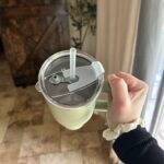 40oz Insulated Tumbler with Handle & Straw – Spill-Proof, Vacuum Stainless Steel for Hot/Cold Drinks photo review