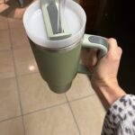 40oz Insulated Tumbler with Handle & Straw – Spill-Proof, Vacuum Stainless Steel for Hot/Cold Drinks photo review