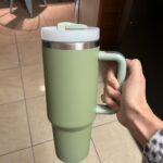40oz Insulated Tumbler with Handle & Straw – Spill-Proof, Vacuum Stainless Steel for Hot/Cold Drinks photo review