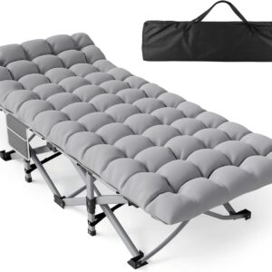 UltraComfort XL Camping Cot – Heavy-Duty Folding Bed with Padded Mattress & 600lb Capacity