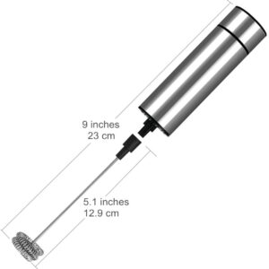 Premium Handheld Milk Frother – Barista-Grade Foam in Seconds | Stainless Steel, Battery Operated