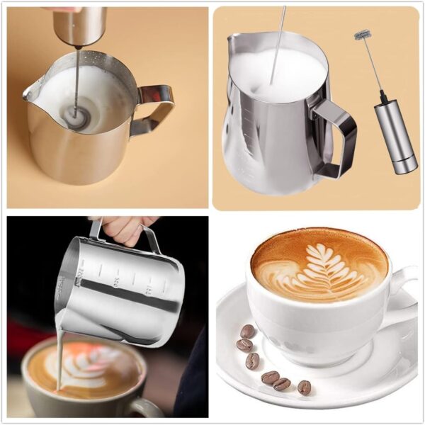 Premium Handheld Milk Frother – Barista-Grade Foam in Seconds | Stainless Steel, Battery Operated - Image 2