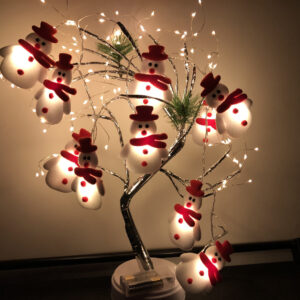 Snowman LED String Lights – 10 & 20 Warm White Plush Bulbs | Battery Operated