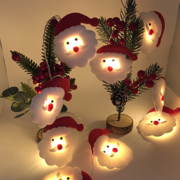Snowman LED String Lights – 10 & 20 Warm White Plush Bulbs | Battery Operated - Image 4