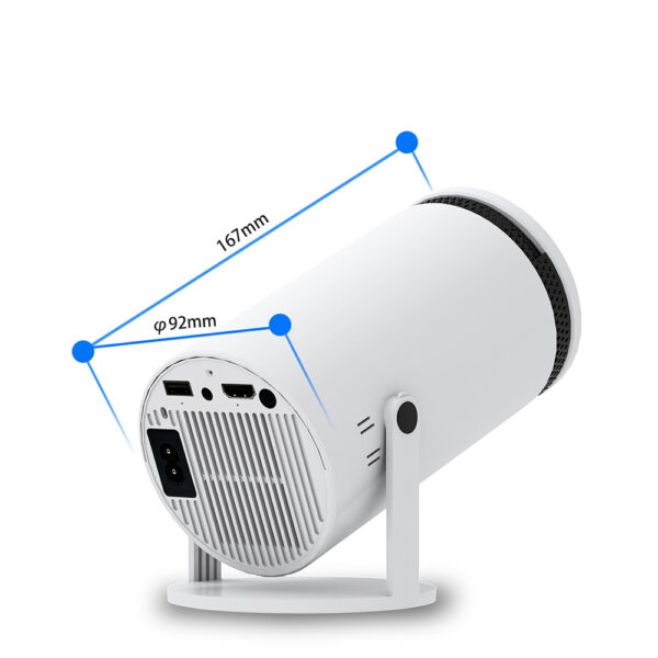 WiFi 6 Mini Projector – 1080P & 4K Support | 180° Rotatable | Bluetooth 5.0 | 130" Display - Image 4