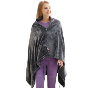 USB Heated Flannel Blanket – Wearable Electric Shawl | 3 Heat Levels | Machine Washable